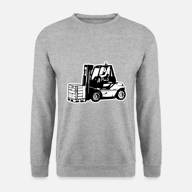 Chariot élévateur / chariot élévateur - Sweat-shirt Unisexe - gris chiné