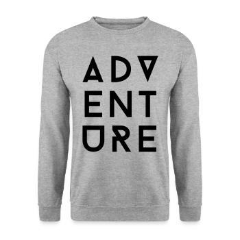 AD Adventure II - Sweat-shirt Unisexe - gris chiné - Devant - Alina (178cm) & Michal (187cm)