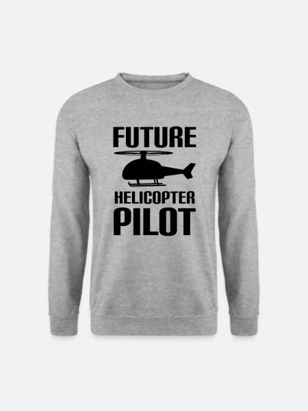 Future Helicopter Pilote Famille Enfants Pilotes - Sweat-shirt Unisexe - gris chiné