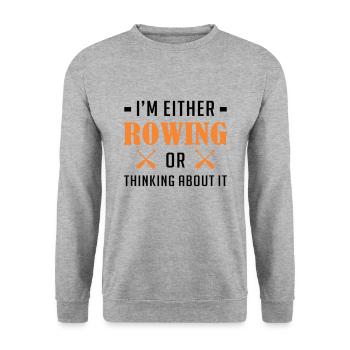 Rowing Rowing Rowing Rowing Rowing Rowing Water Sports Rowing - Unisex Sweatshirt - salt & pepper - Front - Alina (178cm) & Michal (187cm)