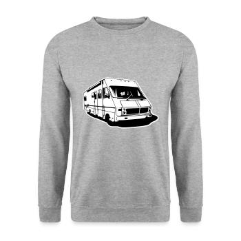 Fleetwood - mobile home - Unisex Sweatshirt - salt & pepper - Front - Alina (178cm) & Michal (187cm)