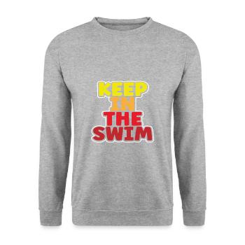 Cadeau de nageur Gardez dans le cadeau de natation de natation - Sweat-shirt Unisexe - gris chiné - Devant - Alina (178cm) & Michal (187cm)
