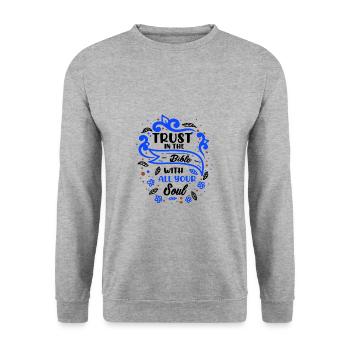 Christianity Trust in the Bible With All Your - Unisex Sweatshirt - salt & pepper - Front - Alina (178cm) & Michal (187cm)