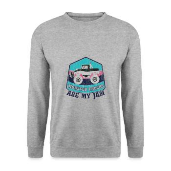 Monster Trucks are My Jam Monster Truck Lover - Unisex Sweatshirt - salt & pepper - Front - Alina (178cm) & Michal (187cm)
