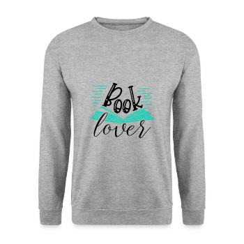 Bibliothécaire Cadeau Amusant Livre Amoureux Cadeaux - Sweat-shirt Unisexe - gris chiné - Devant - Alina (178cm) & Michal (187cm)