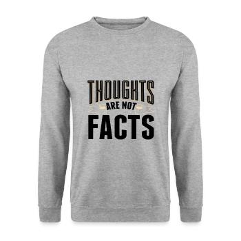 Les pensées sarcastiques ne sont pas des faits Idée cadeau sarcastique - Sweat-shirt Unisexe - gris chiné - Devant - Alina (178cm) & Michal (187cm)