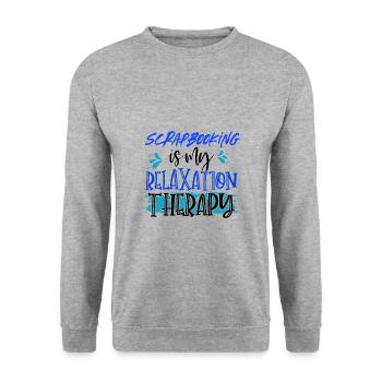 Scrapbooking is My Relaxation Therapy Scrapbooker - Unisex Sweatshirt - salt & pepper - Front - Alina (178cm) & Michal (187cm)