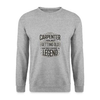 Carpenter Not Getting Old Becoming a Legend - Unisex Sweatshirt - salt & pepper - Front - Alina (178cm) & Michal (187cm)