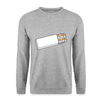 Tabletten Pillen Medikament - Unisex Pullover - Weißgrau meliert - Vorne - Alina (178cm) & Michal (187cm)