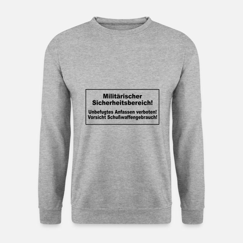 Bundeswehrsoldat Geschenk - Unisex Pullover - Weißgrau meliert