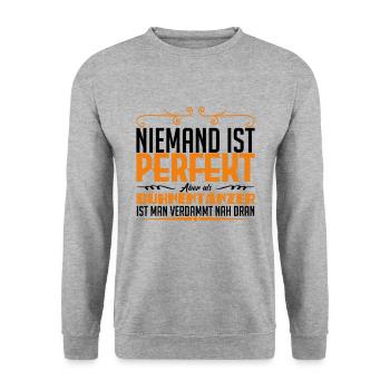Bühnentänzer Beruf Geschenk ! - Unisex Pullover - Weißgrau meliert - Vorne - Alina (178cm) & Michal (187cm)