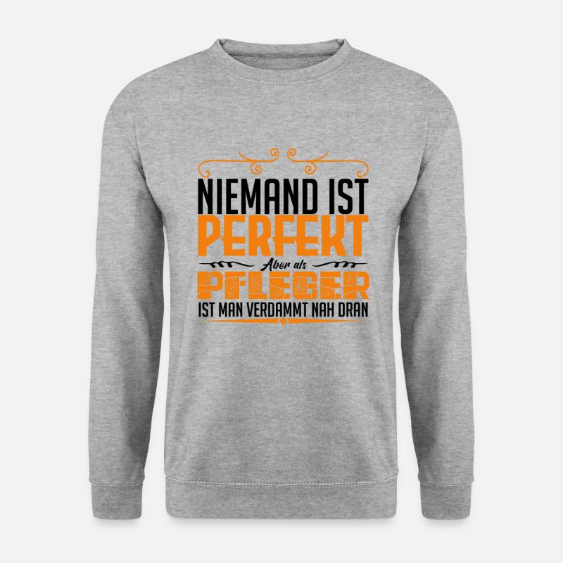 PFLEGER - Leben - Unisex Pullover - Weißgrau meliert