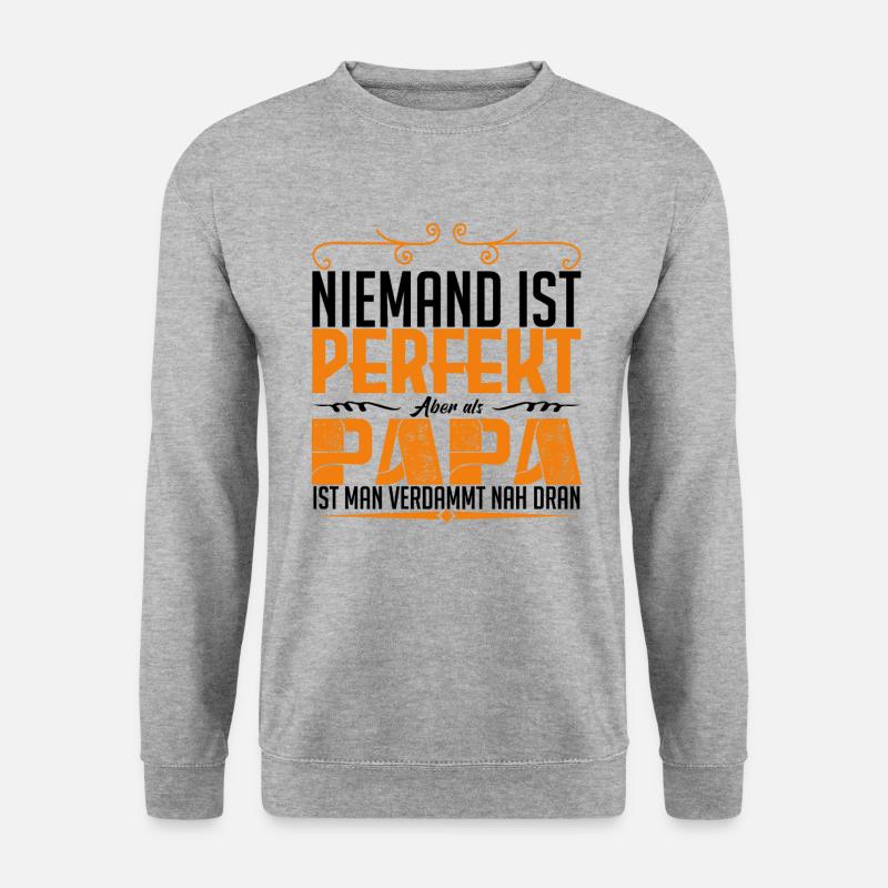 perfekt dad - Unisex Pullover - Weißgrau meliert