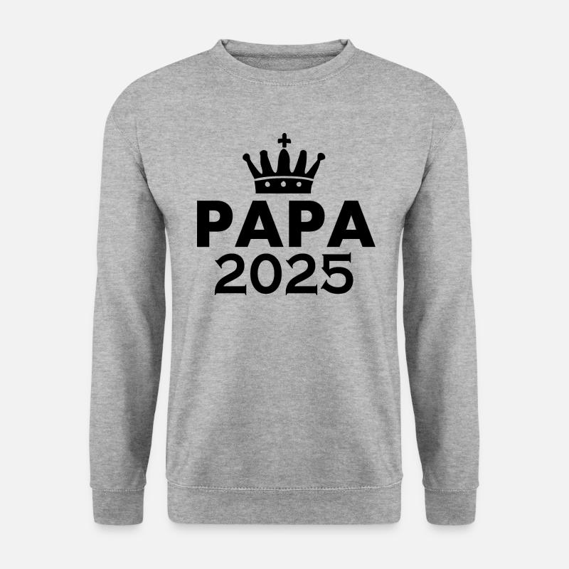 Papa 2025 - Unisex Pullover - Weißgrau meliert