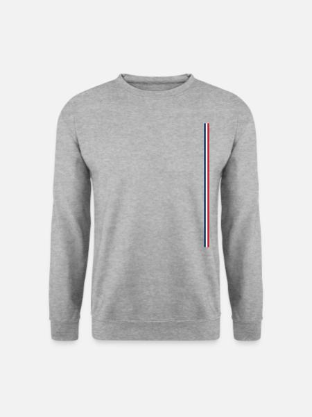 Rayures de style drapeau de la France - Sweat-shirt Unisexe - gris chiné