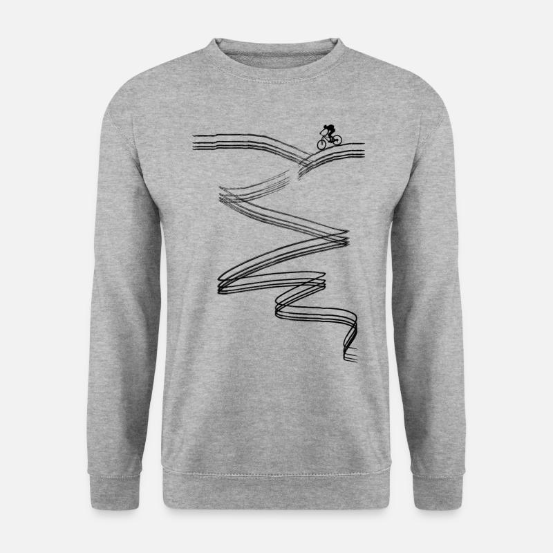 Mountainbike Mountainbiken - Unisex Pullover - Weißgrau meliert