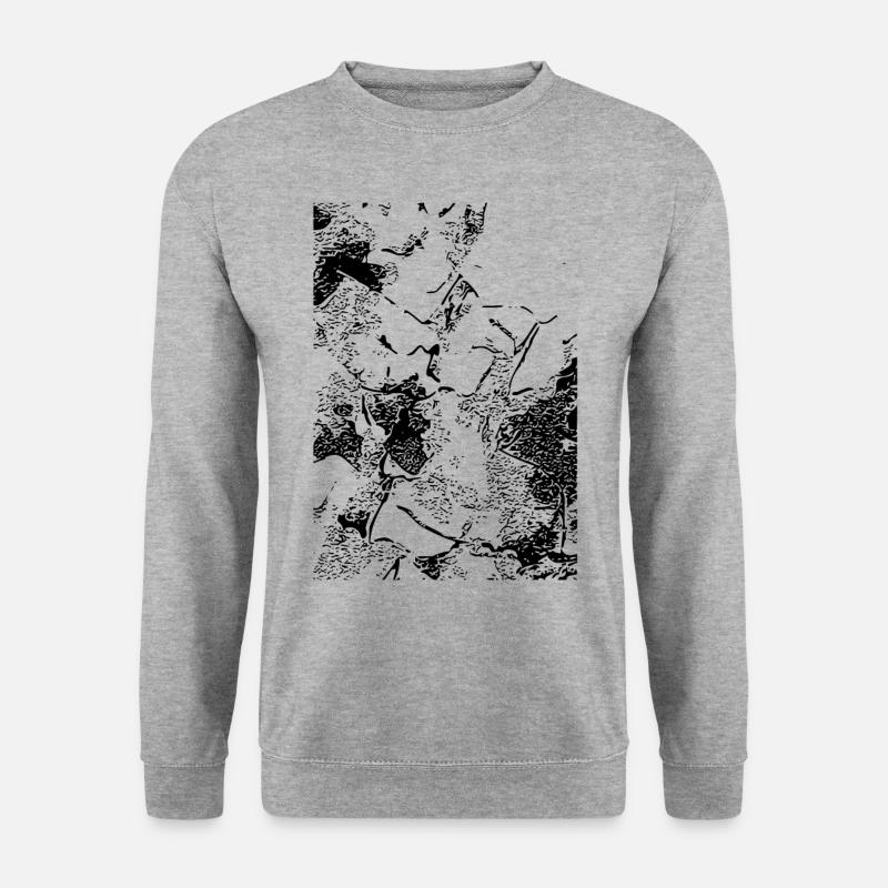 Abstract image / line / black / pattern - Unisex Sweatshirt - salt & pepper