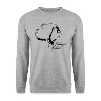 BOHEMIAN RAUHBART Profil Chiens Wilsigns - Sweat-shirt Unisexe - gris chiné - Devant - Alina (178cm) & Michal (187cm)