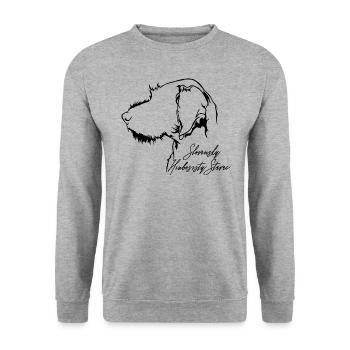 SLOVENSKÝ HRUBOSRSTÝ STAVAČ Profil Chiens Wilsigns - Sweat-shirt Unisexe - gris chiné - Devant - Alina (178cm) & Michal (187cm)