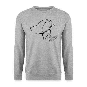 SLOVENSKY KOPOV Profile Dogs Hunting Dog Wilsigns - Unisex Sweatshirt - salt & pepper - Front - Alina (178cm) & Michal (187cm)