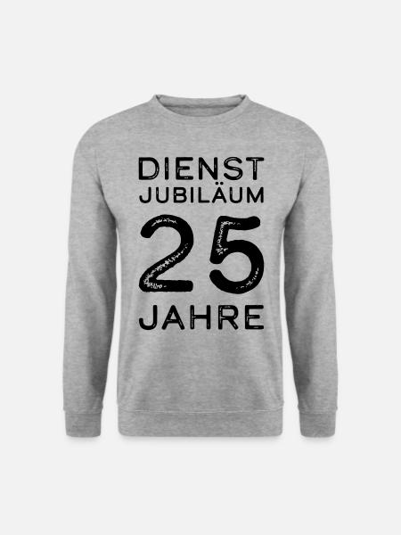 Dienstjubiläum 25 Jahre Firmenjubiläum Geschenk - Unisex Pullover - Weißgrau meliert