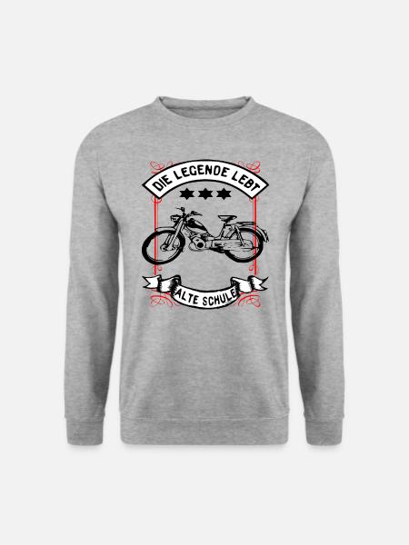 Zündapp Bergsteiger MD 25 Mofa Kult - Unisex Pullover - Weißgrau meliert
