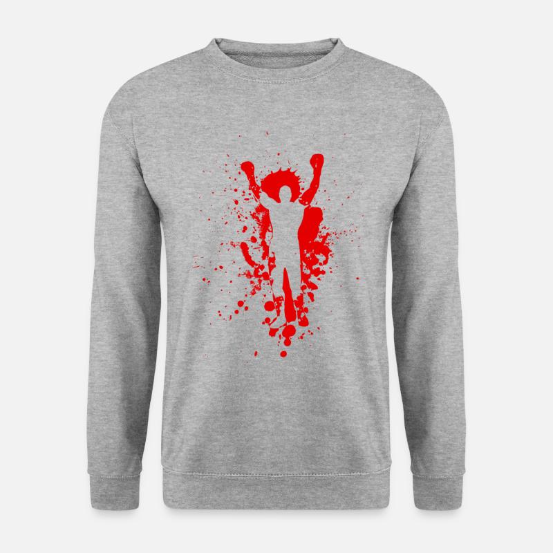 Boxer Rot - Unisex Pullover - Weißgrau meliert
