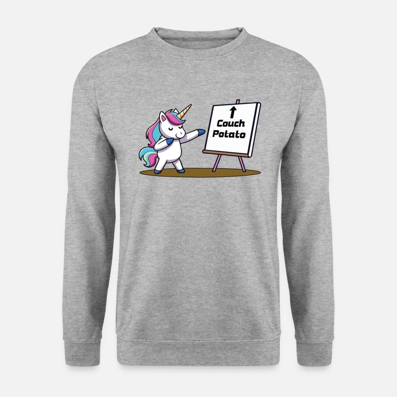 Couch Potato - Unisex Pullover - Weißgrau meliert