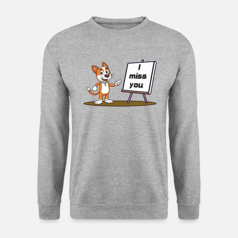 Miss U - Unisex Pullover - Weißgrau meliert