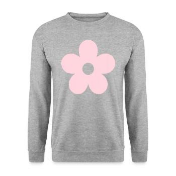Pink flower to design - Unisex Sweatshirt - salt & pepper - Front - Alina (178cm) & Michal (187cm)