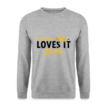 King python design for snake lovers - Unisex Sweatshirt - salt & pepper - Front - Alina (178cm) & Michal (187cm)