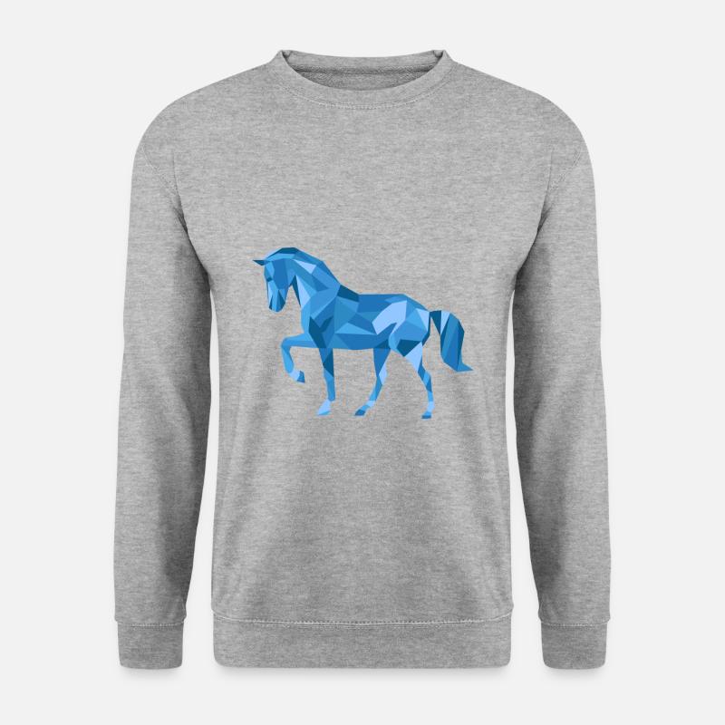 Polygone de cheval - Sweat-shirt Unisexe - gris chiné