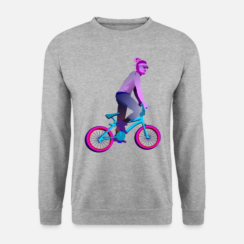 bmxrider - Unisex Pullover - Weißgrau meliert