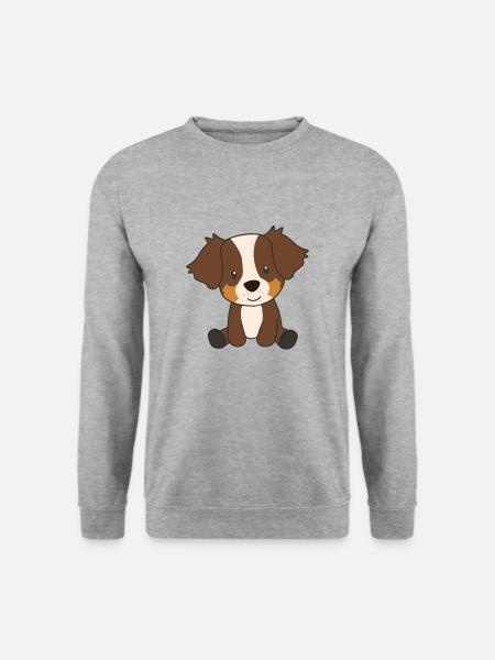 Australian Sheperd Hund Tierfreunde - Unisex Pullover - Weißgrau meliert