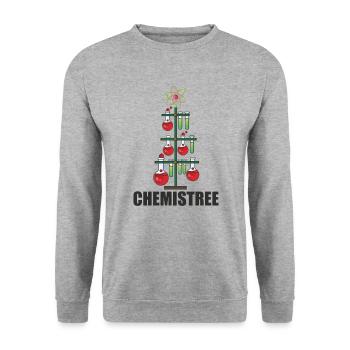 Oh Chemistree Noël Pour les professeurs de chimie - Sweat-shirt Unisexe - gris chiné - Devant - Alina (178cm) & Michal (187cm)