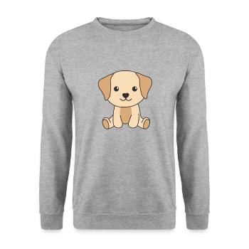 Labrador chiens mignons drôle Labrador - Sweat-shirt Unisexe - gris chiné - Devant - Alina (178cm) & Michal (187cm)