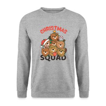 Beaver Christmas Tree Christmas Squad Beaver - Unisex Sweatshirt - salt & pepper - Front - Alina (178cm) & Michal (187cm)