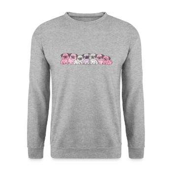 pomossexual flag pug pride LGBTQ cute dogs - Unisex Sweatshirt - salt & pepper - Front - Alina (178cm) & Michal (187cm)