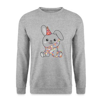 Lapin pour anniversaire un cadeau pour les enfants - Sweat-shirt Unisexe - gris chiné - Devant - Alina (178cm) & Michal (187cm)