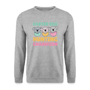 koalas doux pour Pâques avec œufs de Pâques koala - Sweat-shirt Unisexe - gris chiné - Devant - Alina (178cm) & Michal (187cm)