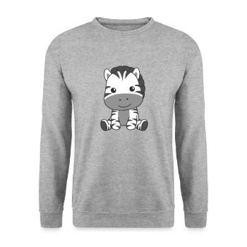 Zebra cute animals for kids manga zebras - Unisex Sweatshirt - salt & pepper - Front - Alina (178cm) & Michal (187cm)