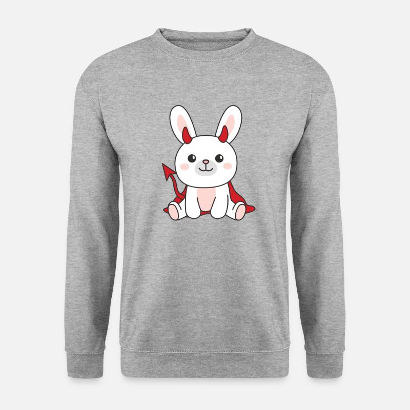 Bunny Happy Halloween Devil Costume - Unisex Sweatshirt - salt & pepper
