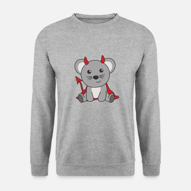 Mouse Happy Halloween Devil Costume - Unisex Sweatshirt - salt & pepper
