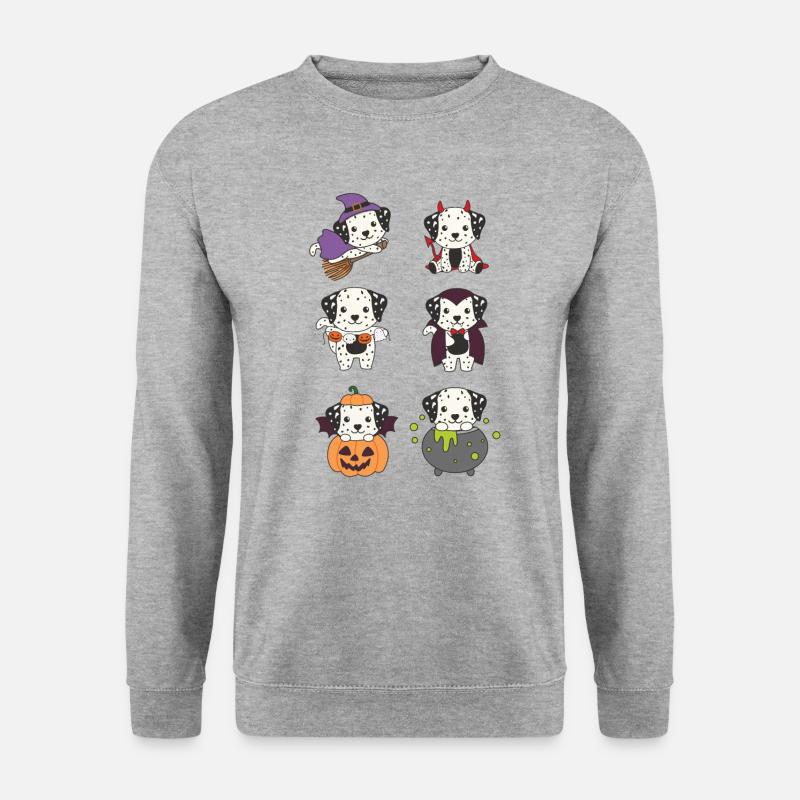 Dalmatian Halloween Witch Devil Pumpkin Vampier - Unisex Sweatshirt - salt & pepper