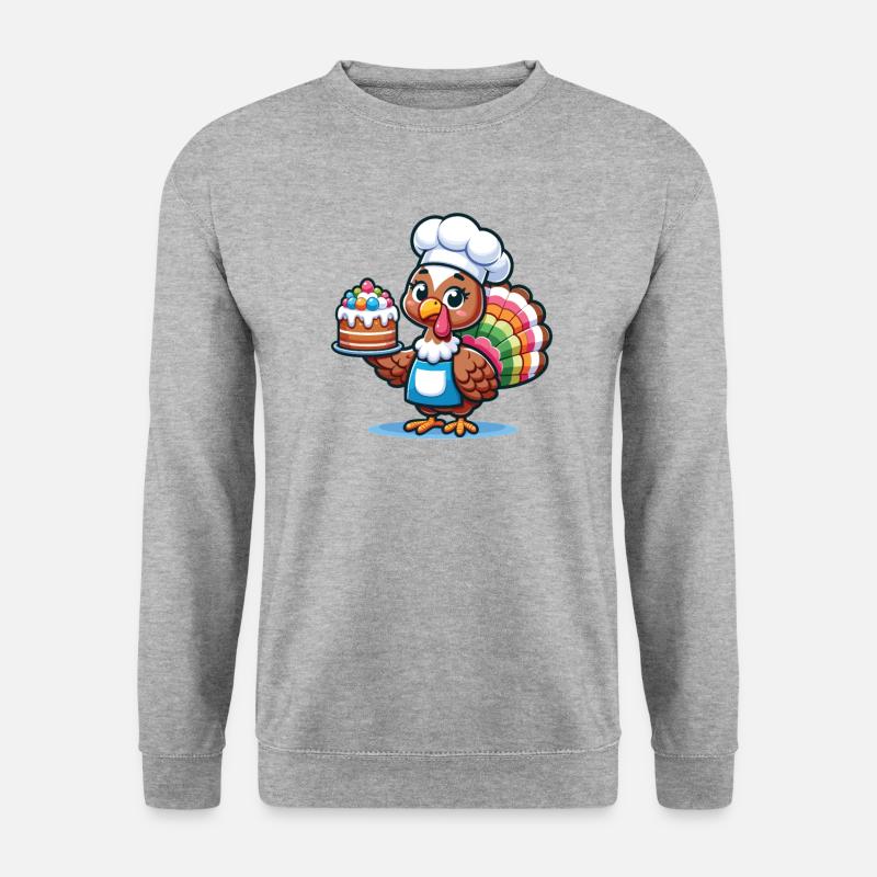 Thanksgiving Turkey Baker Pie Dessert - Unisex Sweatshirt - salt & pepper