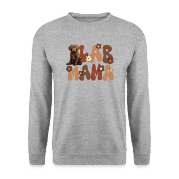 Labrador Retriever Groovy Lab Mom - Unisex Sweatshirt - salt & pepper - Front - Alina (178cm) & Michal (187cm)