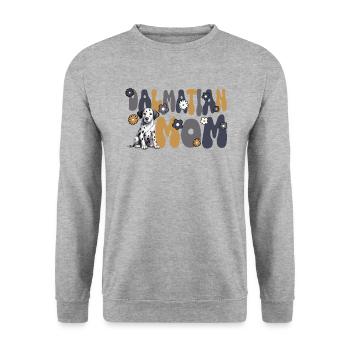Dalmatien Groovy Dalmatien Maman - Sweat-shirt Unisexe - gris chiné - Devant - Alina (178cm) & Michal (187cm)