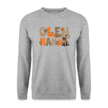 Irish Glen d’Imaal Terrier Groovy Glen Mama - Sweat-shirt Unisexe - gris chiné - Devant - Alina (178cm) & Michal (187cm)