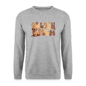 Golden Retriver Groovy Golden Mom - Sweat-shirt Unisexe - gris chiné - Devant - Alina (178cm) & Michal (187cm)