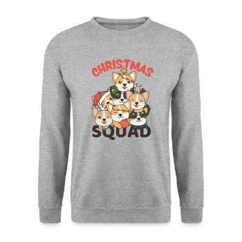 Corgi Christmas Tree Christmas Squad Dogs - Unisex Sweatshirt - salt & pepper - Front - Alina (178cm) & Michal (187cm)